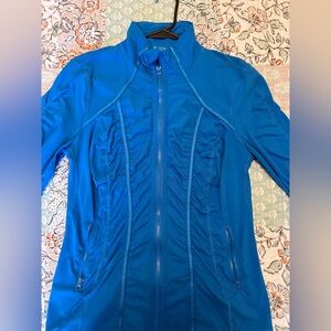 Zella Blue Ski Jacket with Water-Resistant Fabric
